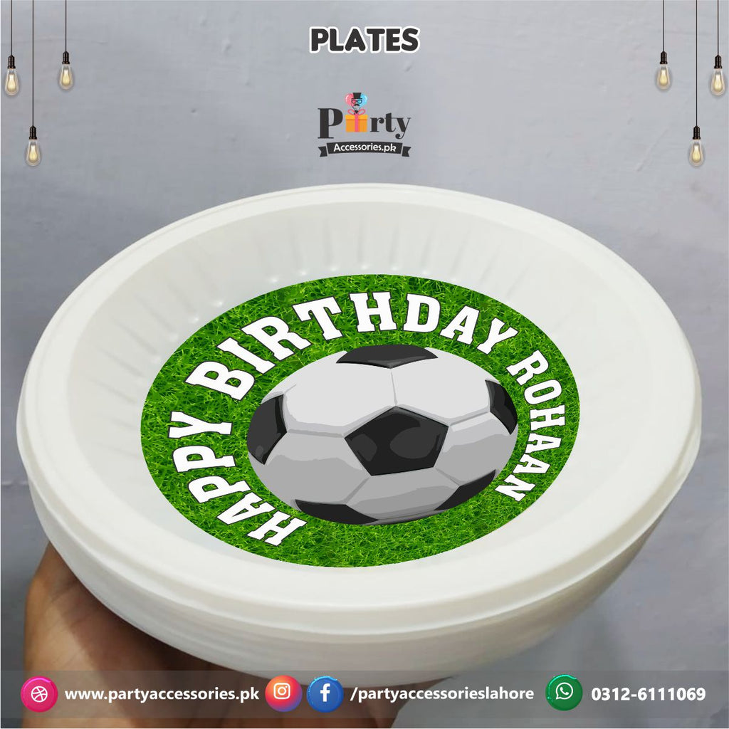 Customized disposable Paper Plates Football theme birthday party