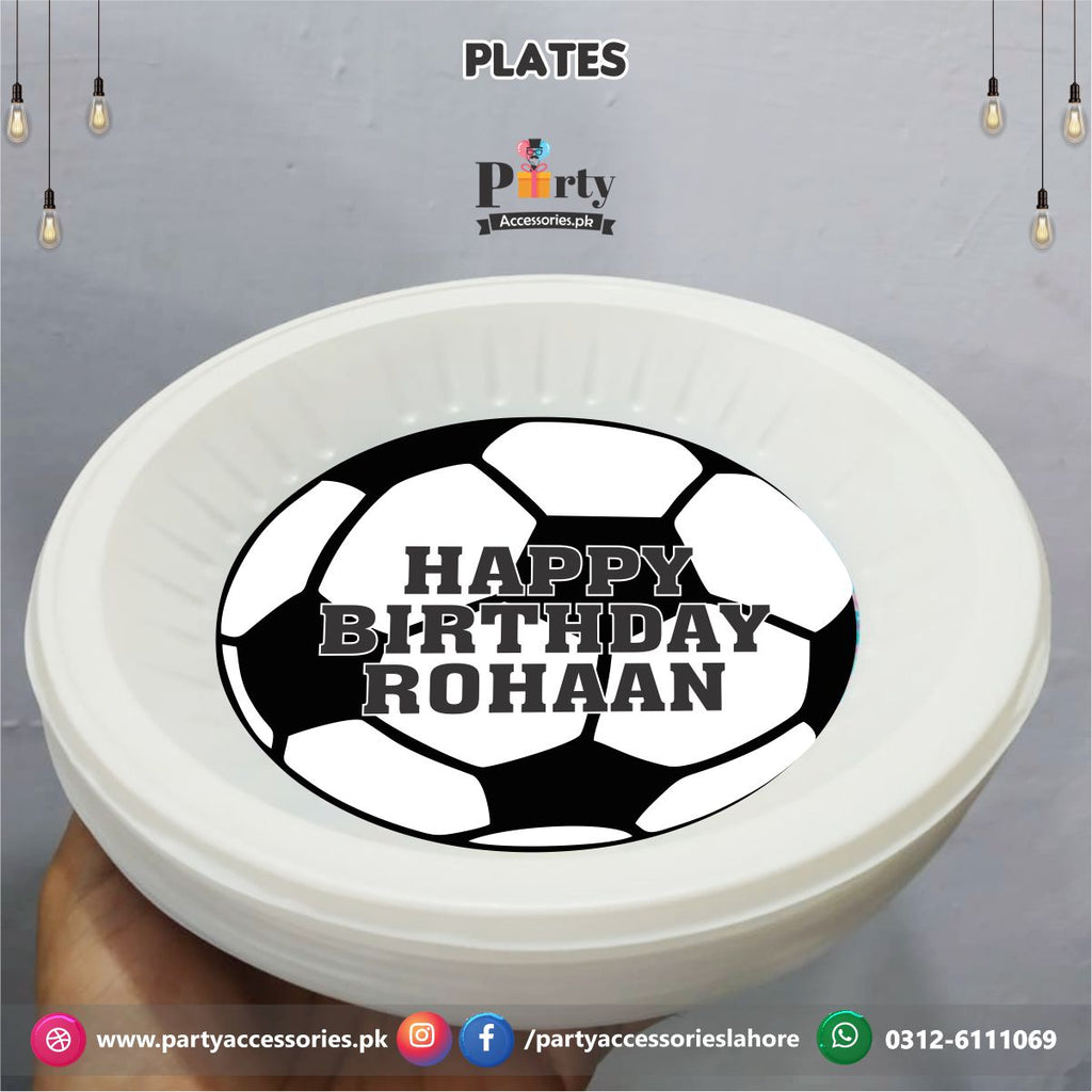Customized disposable Paper Plates Football theme birthday party