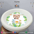 Customized disposable Paper Plates Wild One theme birthday party