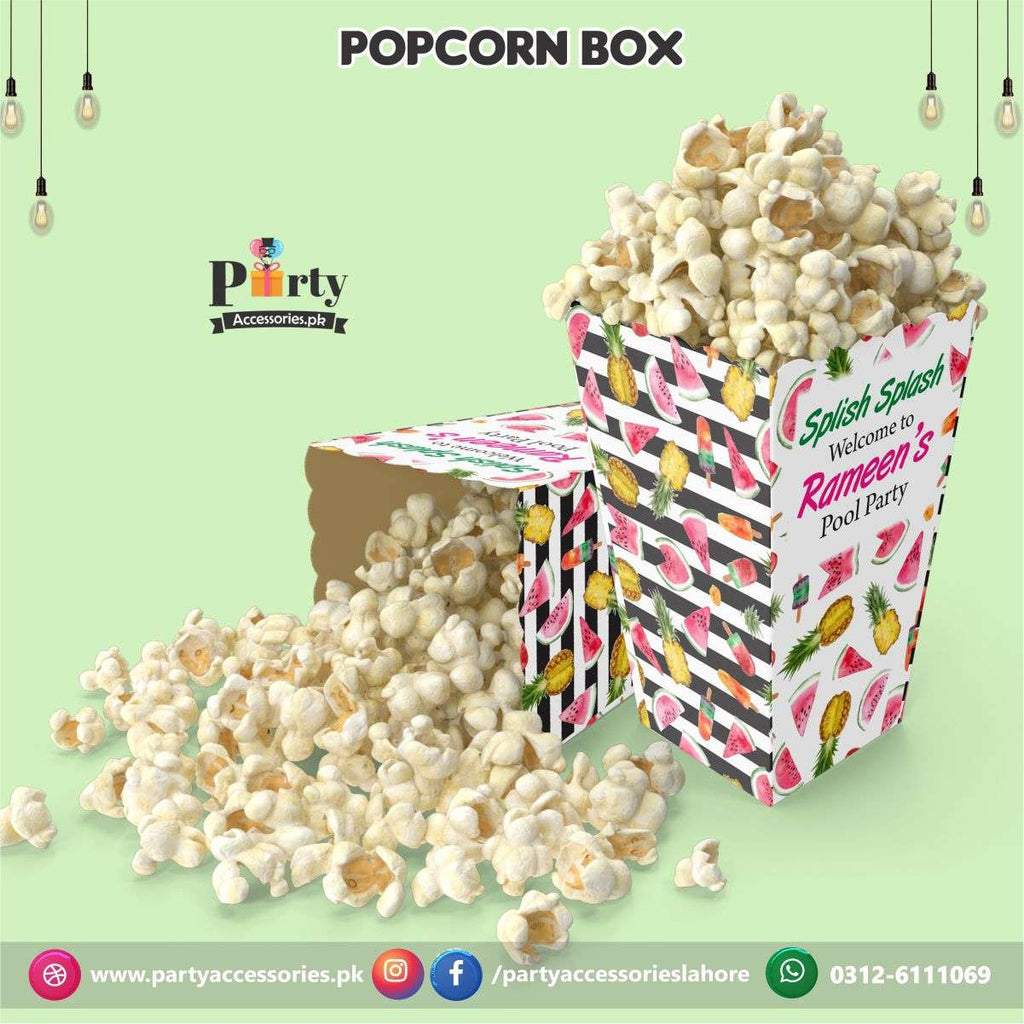 Tutti Fruiti Birthday Party theme Customized Popcorn boxes