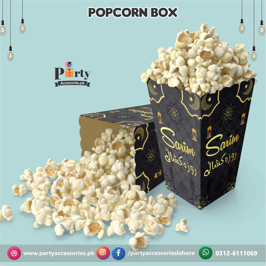 First Roza Kushai theme Customized Popcorn boxes