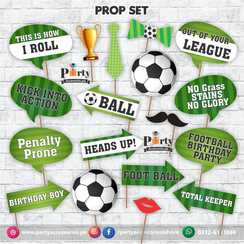Photo props set for Football Theme Birthday party
