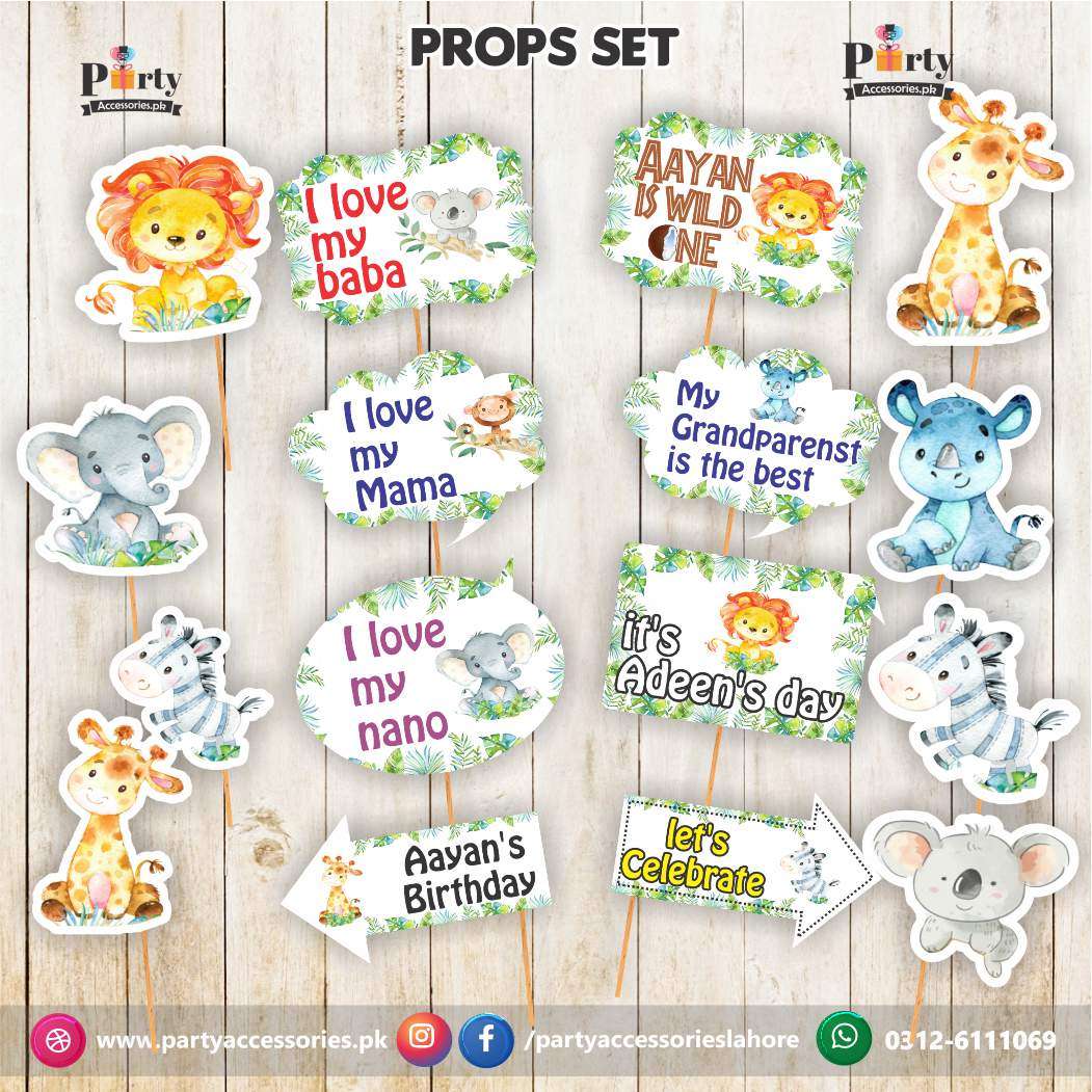 Photo props set for Wild One Theme Birthday party