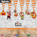 Spiral Hanging swirls in Circus theme birthday party decorations