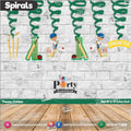 Spiral Hanging swirls in Cricket theme birthday party decorations 