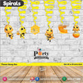 Spiral Hanging swirls in Honey bee theme birthday party decorations