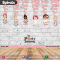 Spiral Hanging swirls in Spa theme birthday party decorations