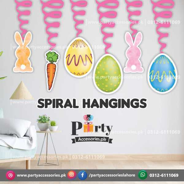 Spiral Hanging swirls for Easter party decorations