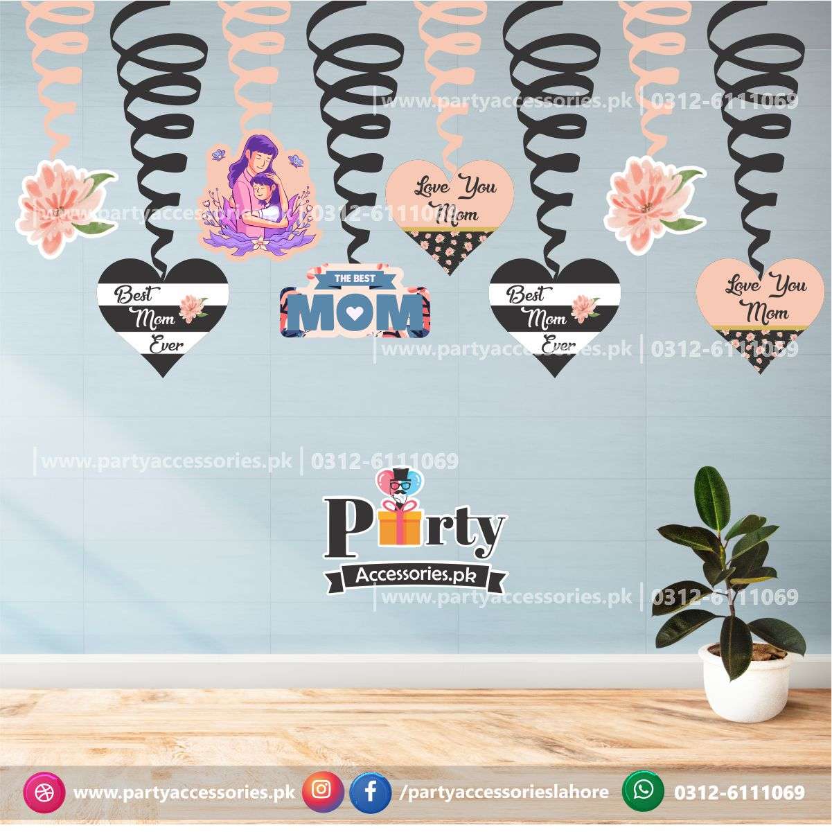 Spiral hanging for mother's day Decorations