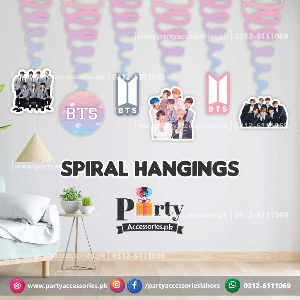 bts theme decorations spiral hangings