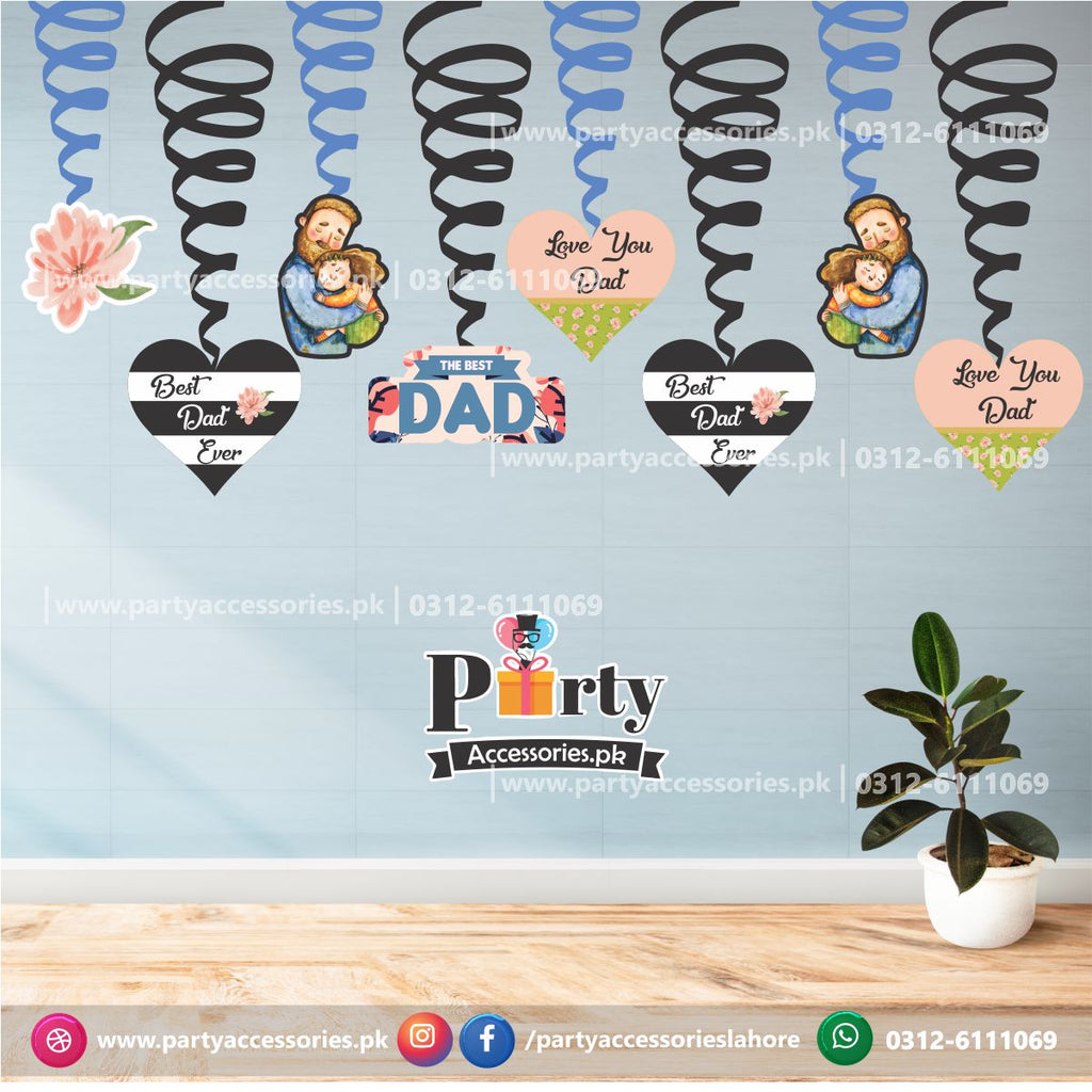 Fathers Day Decorations Spiral Hanging For Happy Father S Celebr Partyaccessories Pk