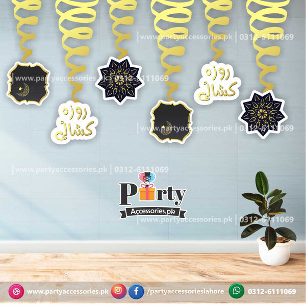 First Roza Kushai  2023 | Spiral Hanging swirls decorations Pack of 8 pcs
