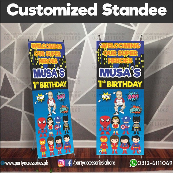 Customized Welcome Standee for Superheroes Avengers 