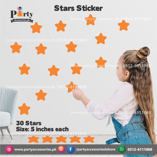 Star shaped sticker cutouts 