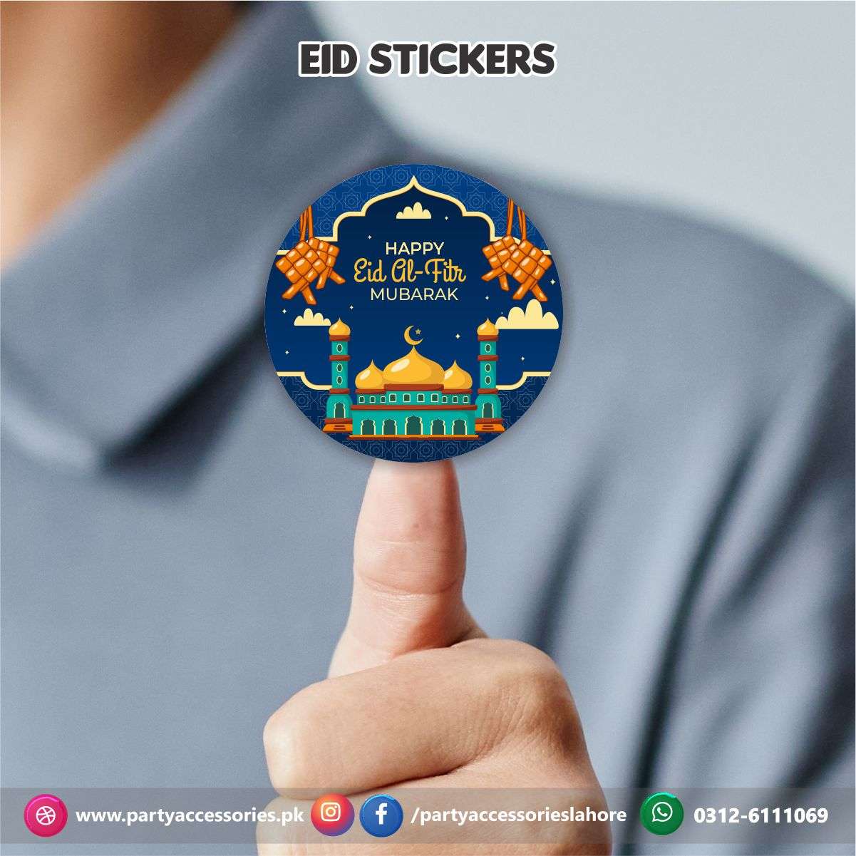 eid mubarak decoration stickers