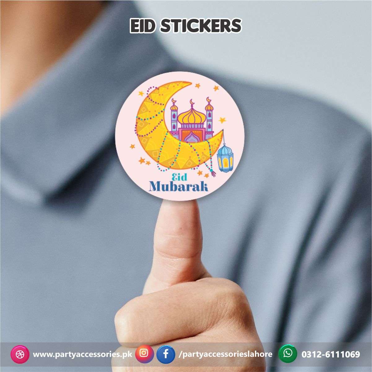 eid mubarak decoration stickers 