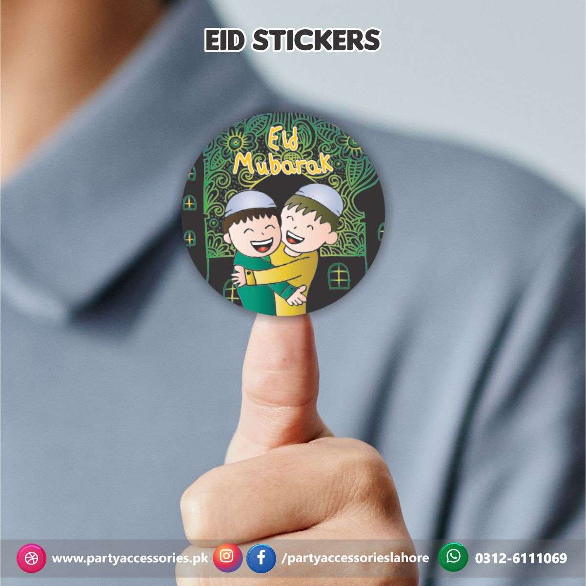 eid mubarak decoration stickers