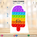 Pop It Party theme Table standee in ice cream cutouts