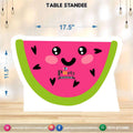 One in a melon theme Table standing character cutouts