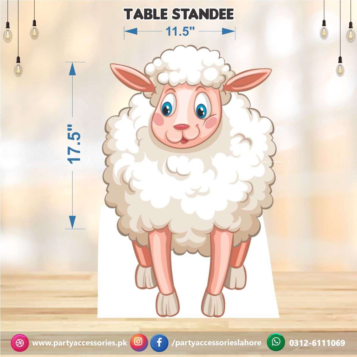 Farm animals theme Table standing character cutouts