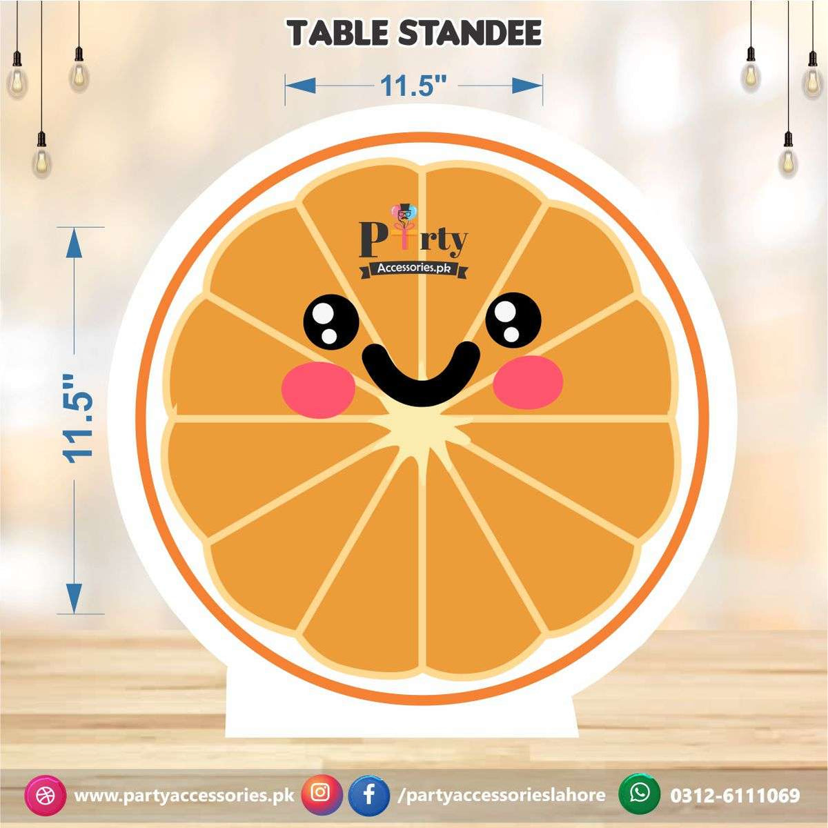 Tutti Fruiti theme Table standing character Orange cutouts