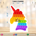 Pop It Party theme Table standee in Unicorn Shape cutouts