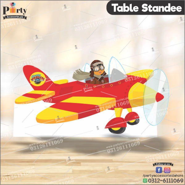 Customized Air Plane theme Table standing character cutouts