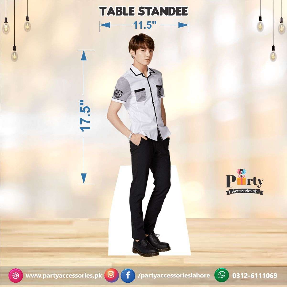 BTS theme party decoration character cutouts table standees