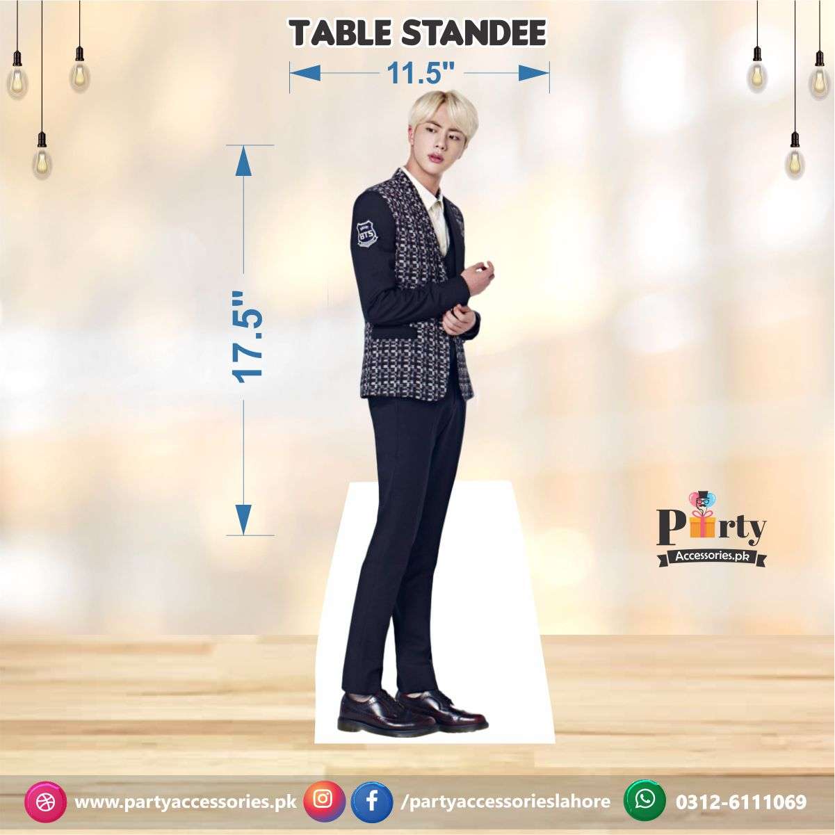 BTS theme party decoration character cutouts table standees