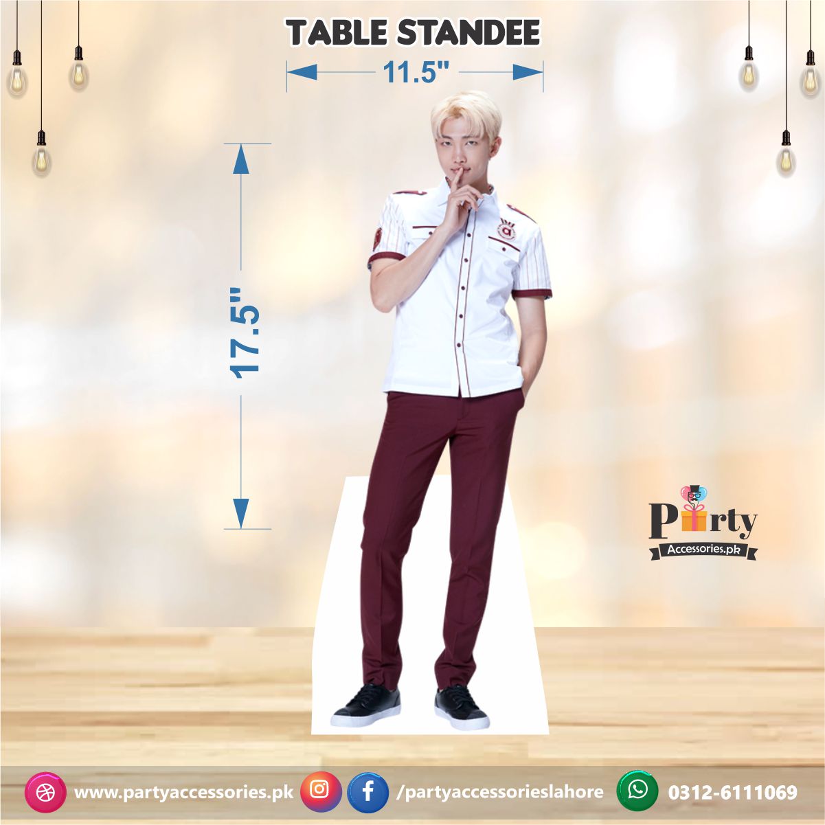 BTS theme party decoration character cutouts table standees ...