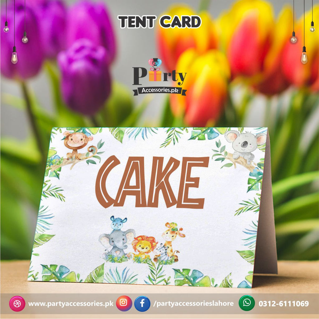 Customized Wild One theme birthday Party Table Tent cards