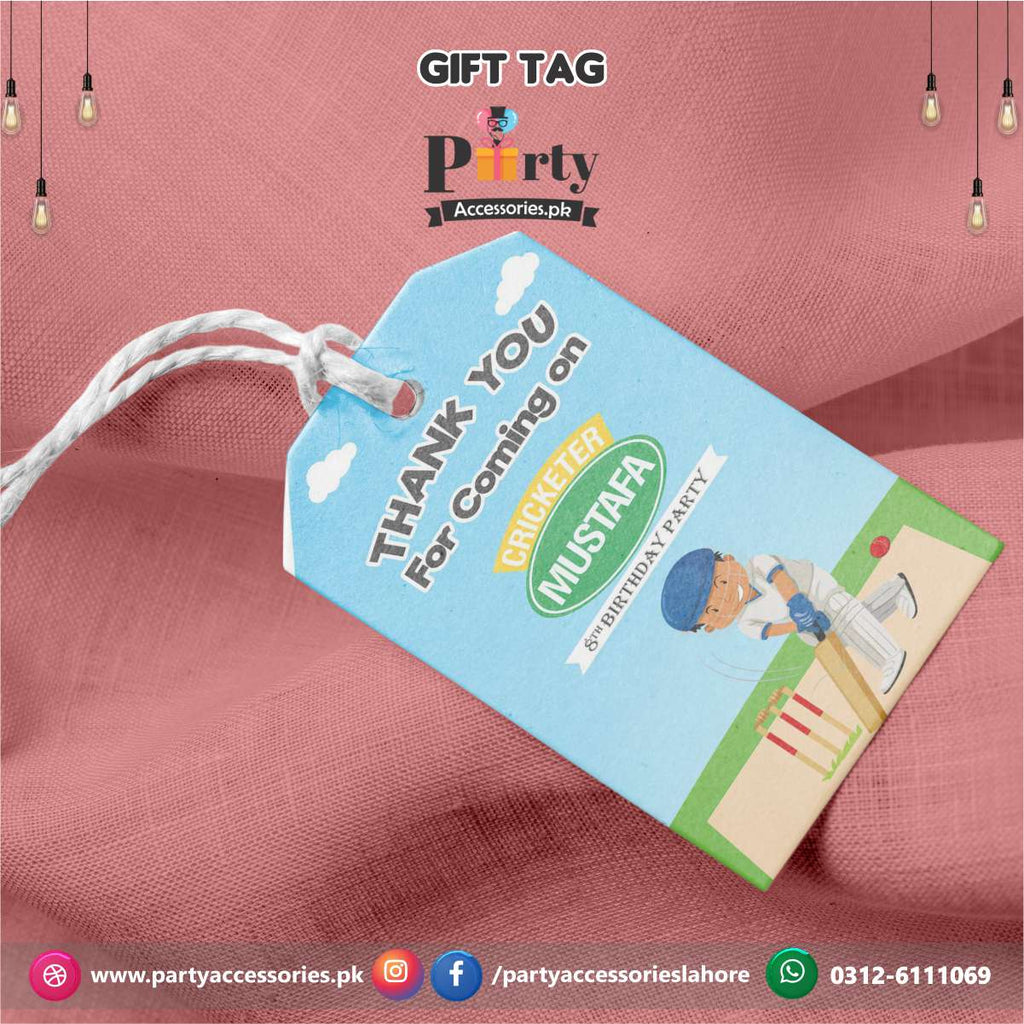 Cricket themed Gift / Thank you tags
