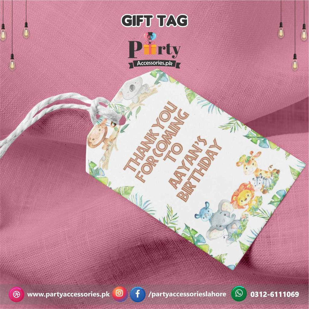 Customize Gift / Thank you tags in Wild One theme Birthday Party