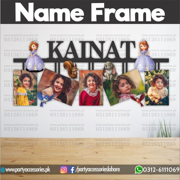 Customized wall frame in Princess Sofia theme