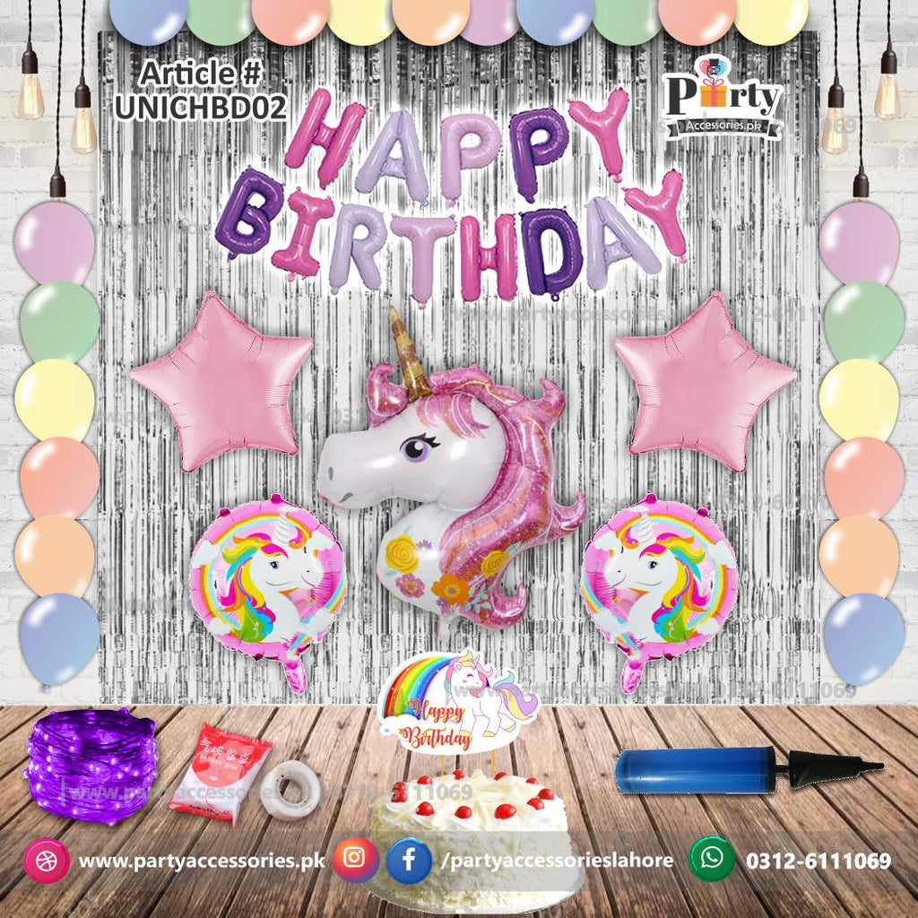 UNICORN theme birthday decoration set 