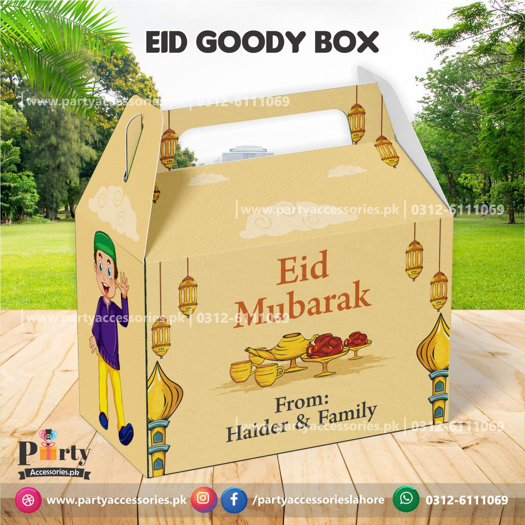 Customized Eid Goody Boxes | Eid Mubarak Favor Boxes in Elegant Color options