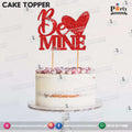 Be Mine Red Glitter cake topper
