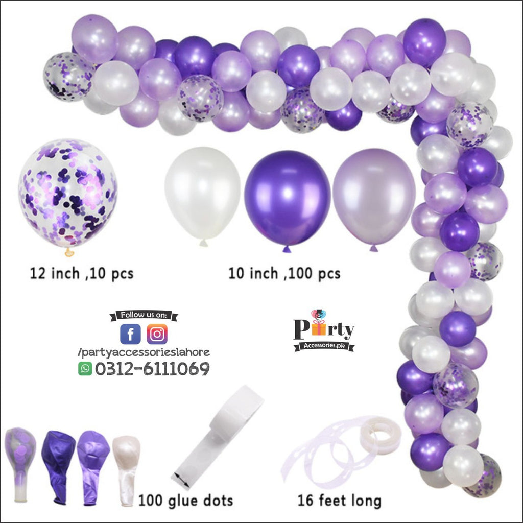 Balloon Arch Set Garland kit DIY with Purple