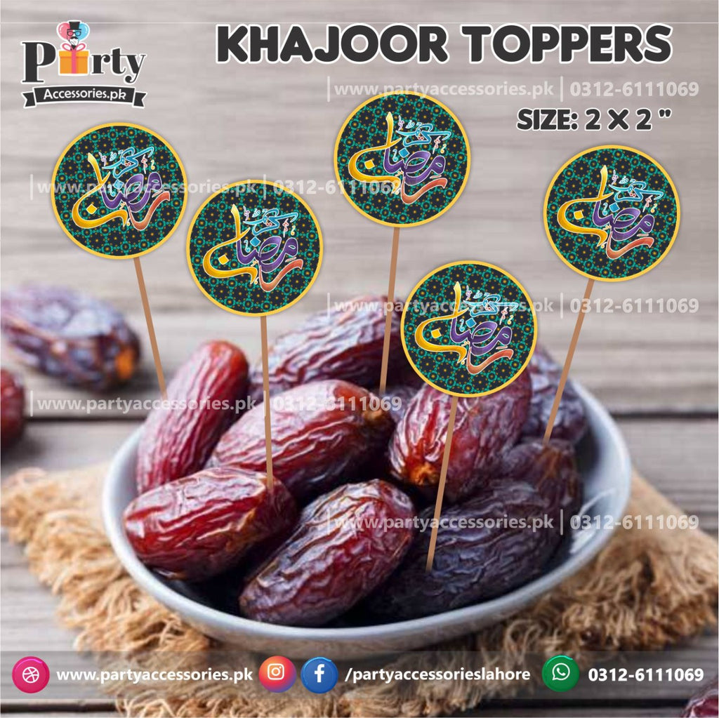 round khajoor toppers in green color