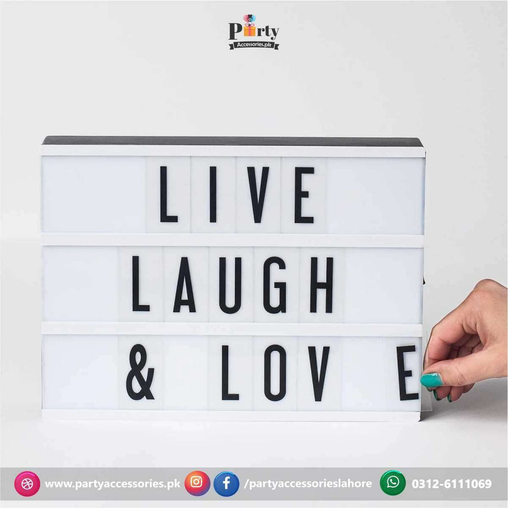 Led Box Letters Cinematic LED letters light box | A4 size – PartyAccessories.pk