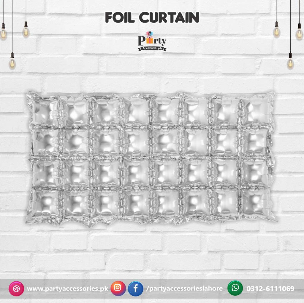 silver foil curtain air filled