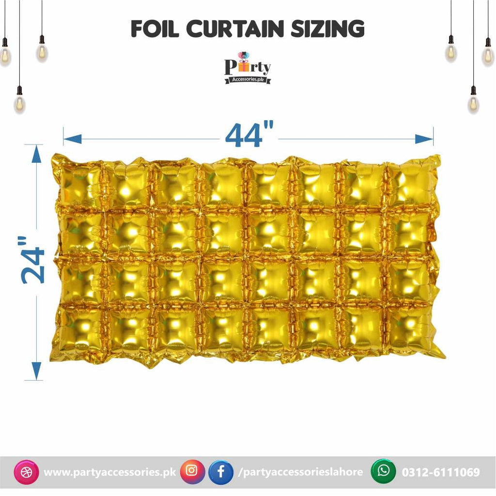 foil balloons backdrop
