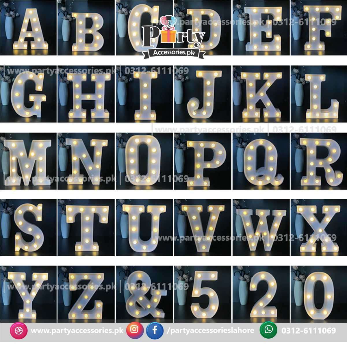 LED letters | Marquee LED Alphabets A to Z light up letters