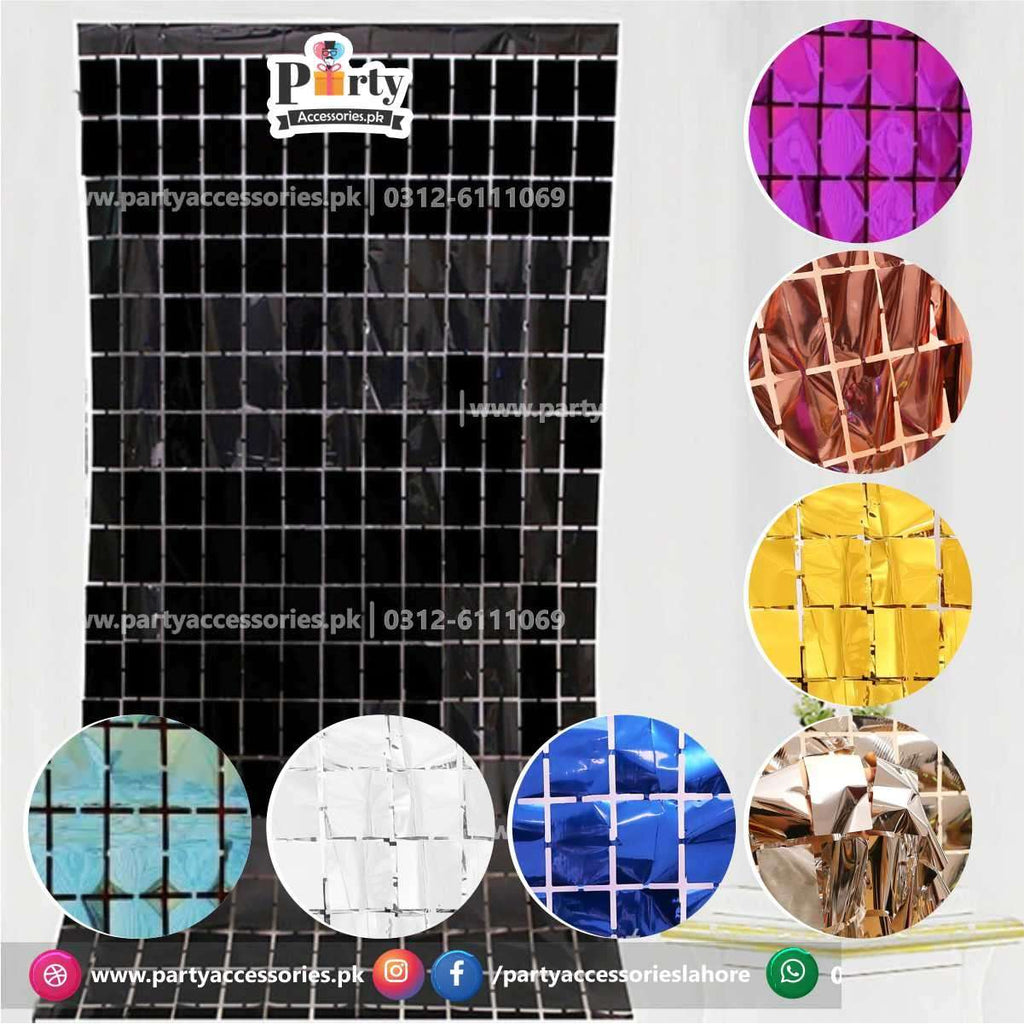 square shape foil curtain