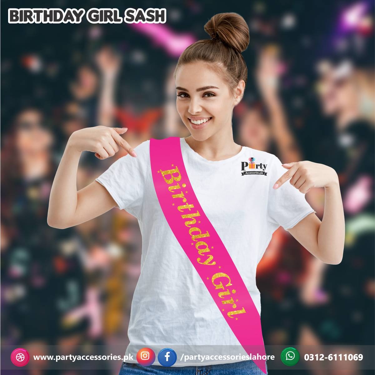 Birthday Girl sash | Bday girl sashes in assorted colors – PartyAccessories.pk