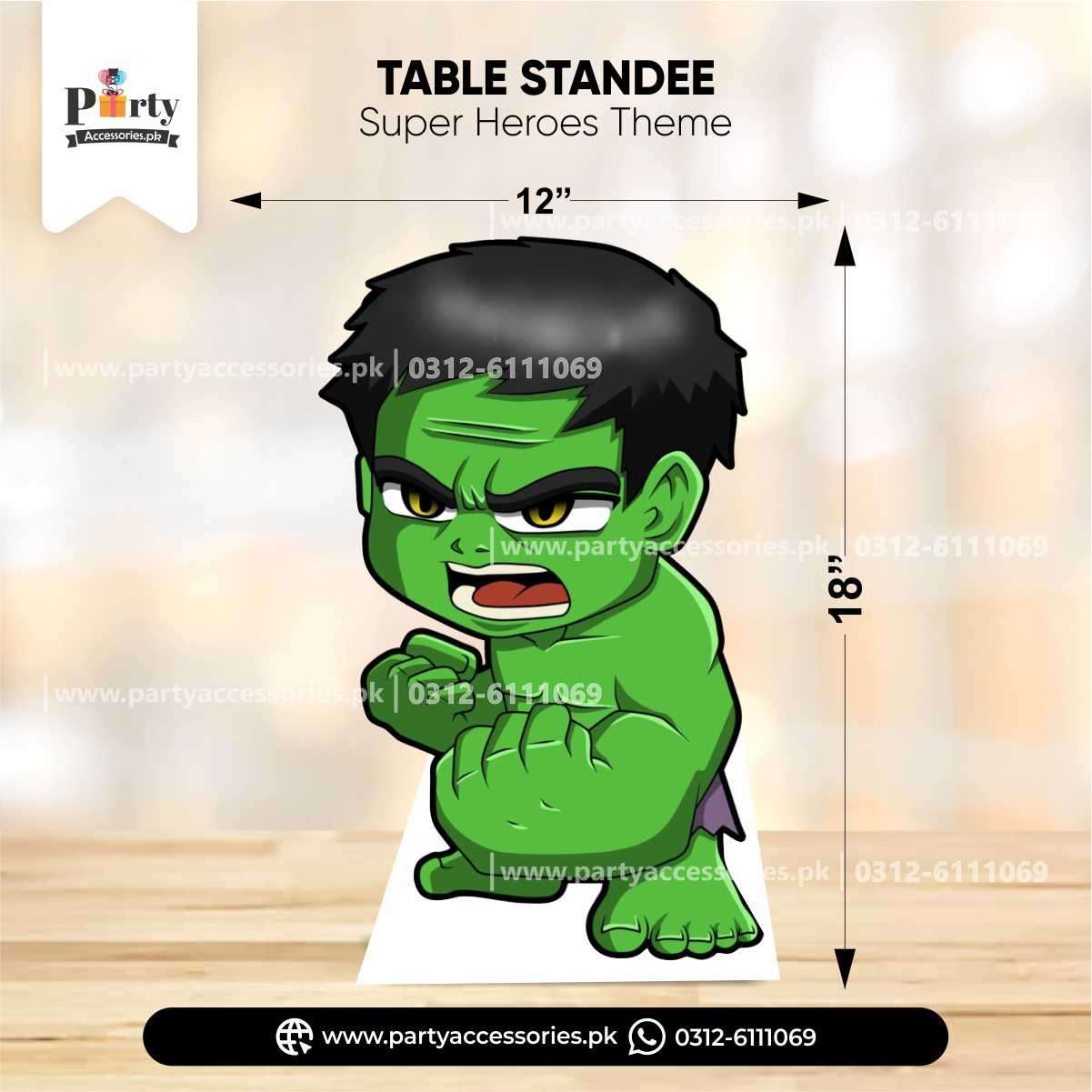 customized super hero theme hulk character cutout 