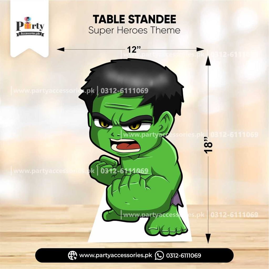 customized super hero theme hulk character cutout 