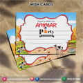 Wish cards in Farm animals theme 