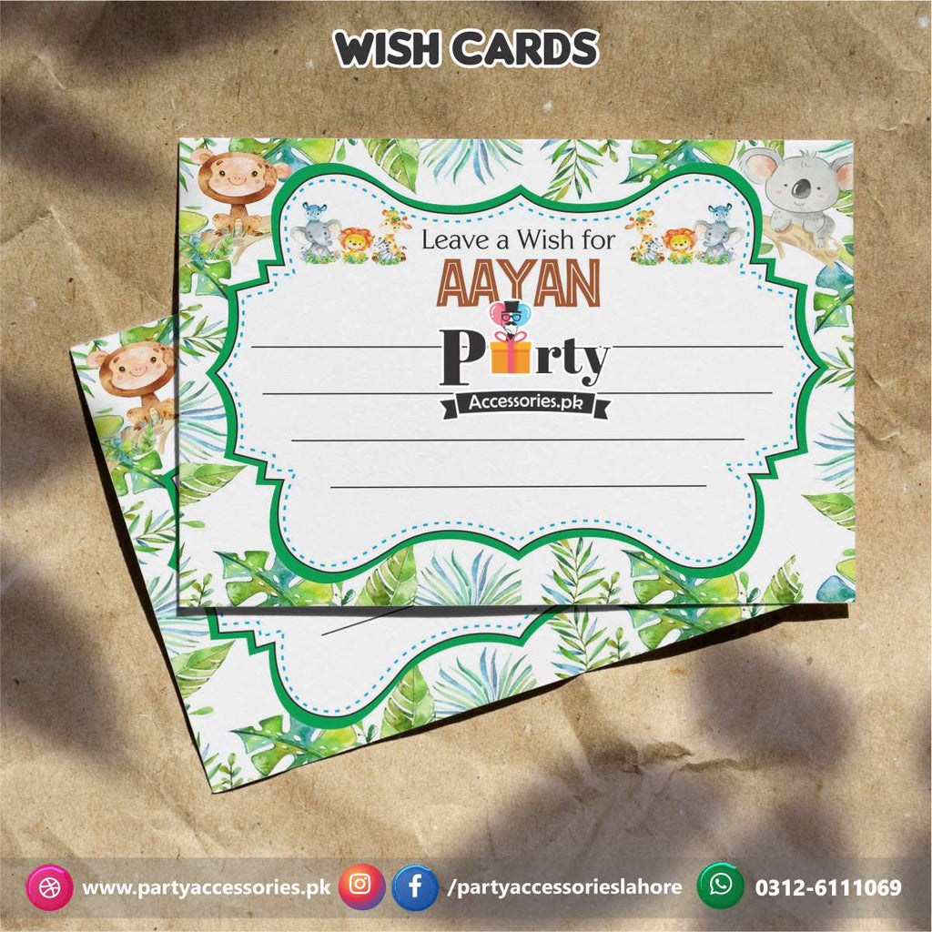 Customize Wish cards in Wild One theme Birthday Party