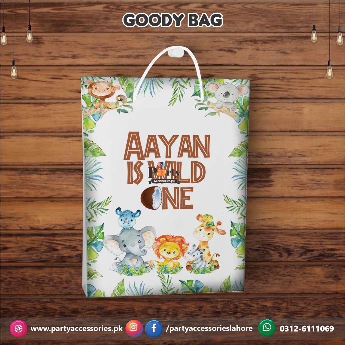 Wild One birthday theme Customized Goody Bags / favor bags
